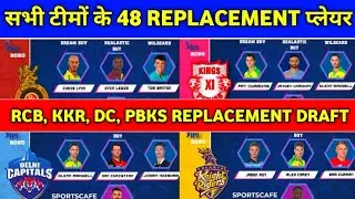 IPL 2021 - Replacement Draft For All IPL Teams (RCB, KKR, DC, PBKS)