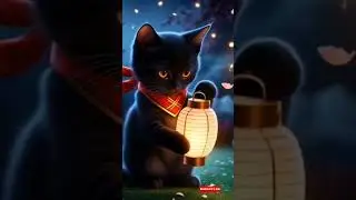 #LanternCat #GuardianKitten #MagicalPet #CuteCatDance #FantasyCat