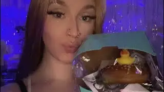 ASMR Donut hamburger review 🥴🥬🍔