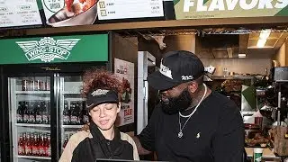 Rick Ross Motivates His Wingstop Employees ''Serve Your Way To The Top''