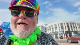 Fat Sandra Visits the Gay Pride Celebrations the Evening Before the Rain, Without Her Wig #blackpool