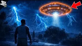 Franklin Spots a REAL UFO in GTA V at 3AM on a Mountain