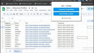 How to Bulk Collect Instagram/TikTok First Names and URLs to Google Sheet.