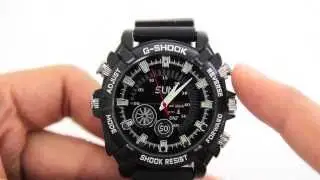 Review of Spy G-shock Full HD 1080p Night Vision Waterproof Watch with video demo