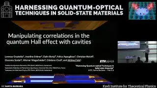 Manipulating correlations in the quantum Hall effect with cavities | Jerome Faist (ETH Zurich)