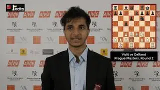 Vidit Gujrathi after beating Boris Gelfand at the Prague Masters 2019