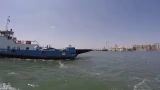 Suez Canal crossing vessel -Egypt- Timelapse