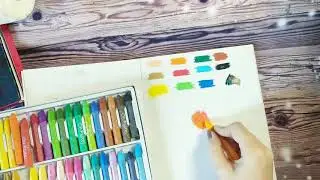 Масляная пастель, обзор, техники нанесения.