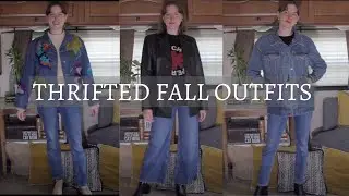 THRIFTED FALL OUTFITS OF THE WEEK (statement jackets, denim, and layered looks!)