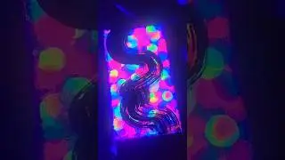 the difference between regular and uv light on this painting #art #acrylicpaint  #blacklight