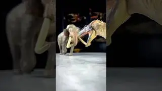 🦣⚔️🦖 Palaeoloxodon vs Acrocanthosaurus! Clash of giants&mdash;who takes the win? #dinosaurs
