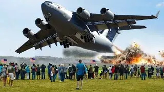 Ирану угрожают! Пилот американского C-17 совершил аварийный взлет на полной скорости.