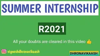 SUMMER INTERNSHIP | R2021 | All your doubts Cleared 👍 | Anna University | DHRONAVIKAASH