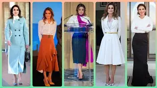 Queen Rania of Jordan in her beautiful royal style #glamour #fashion #trending 