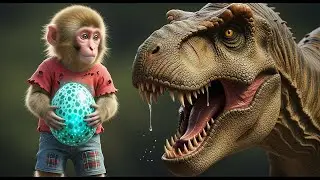 RUN!! Baby Monkey Stole a T-REX EGG?! (Jurassic Chase) 🦖🥚