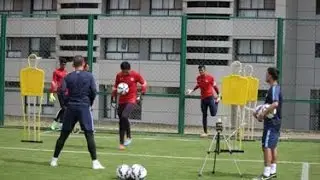 physical/technical session for goalkeepers - treino fisico tecnico para goleiros