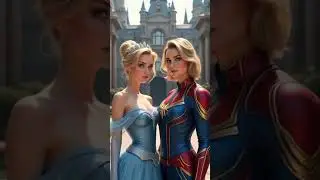 Disney princesses x Avengers fusion #hybrid #fusion #disney #avengers #ai #aivideo #aiart