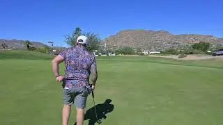 The Cheeks face off in a 3 club, 5 hole match at The Short Course at Mountain Shadows Resort