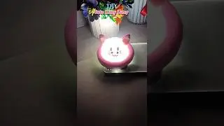 Cute Lamp 😺 #shorts #diy #handmade #homedecor #nightlamp