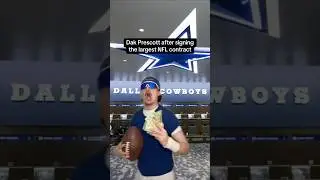 Dak Prescott after signing the largest NFL contract😂🏈