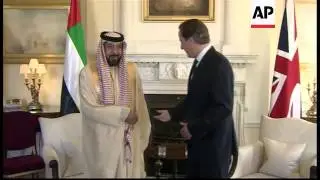 Prime Minister Cameron hosts UAE President at Downing St