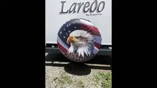 Spare Tire Cover with American Eagle USA Flag, Trailer Tire Covers PVC Leather for Truck SUV #jeep