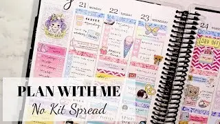 Plan With Me using my Erin Condren - No Kit Spread