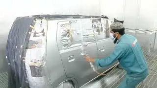 How to paint silver app car body  Z2S Silver car painting #automobile #carbody/ king car paints