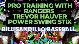 Texas rangers Trevor Hauver working with the power Swing stixs for  OPPO Line drives