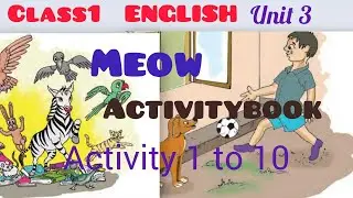 Class 1 English unit 3 meow activity book (activities 1 to 10) complete explanation 