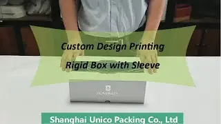 Cardboard Rigid Boxes with Outer Paper Sleeve, 2 Pieces Setup Packaging Boxes