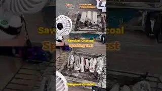 (P3) Sawdust Charcoal vs Mangrove Charcoal | Burn Test 🔥 Which one is better? #charcoalbbq #sawdust