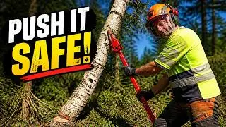 How to Bring Down a Hung-Up Tree Safely by Pushing