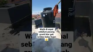 wajib di aspal sebelum pasang lantai keramik,biar gak bocor #waterproofing #antibocor #aspalcair