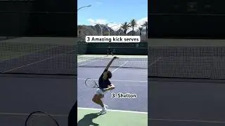 Top 3 amazing kick serves from pro tennis players #alcaraz #tennis