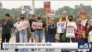Prayer march against ICE at Great Lakes Naval Base
