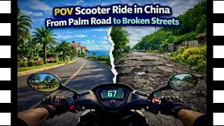 POV Scooter Ride in China | From Palm Road to Broken Streets #pov #scenicroad #lifestylefreestyle