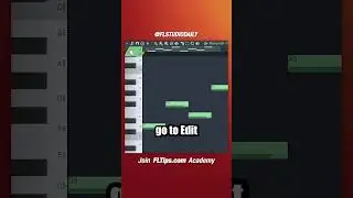 Resize Notes From Left In Piano Roll | FL Studio Tutorial #shorts