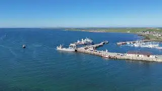 D/S Hestmanden docking at Kirkwall harbor
