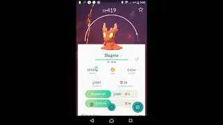 Slugma evolves into magcargo