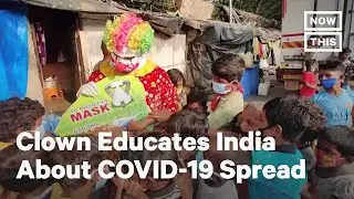 Clown Disinfects Mumbai Slum, Educates Kids on COVID-19 #Shorts
