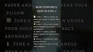 MAGIC DATES To Unlock Luck This June 🧿#astrology #june