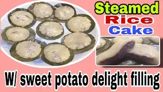 Steamed rice cake with sweet potato delight filling/Manang Biday