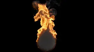 Soft Burning Fire Smoke Orb 4K   Relaxing Fire Ambience Background