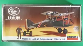 Classic Replica Series: 1/48 lindberg British SE5A Model kit box & sprue review, kit N&deg; 532