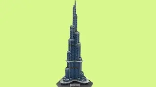 DIY Miniature Khalifa Tower ~ 3D Paper Model Puzzle