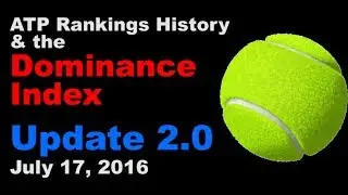 🏅 ATP Rankings History &ndash; &lsquo;Update 2 0&rsquo; &ndash; July 17, 2016 🏅