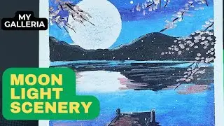 How to Paint a Moonlight Scene | Acrylic Painting for Beginners