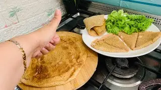 طريقه كريب العدس لمتابعي نظام غذائي✔️خبز صحي خالي من الجلوتين
