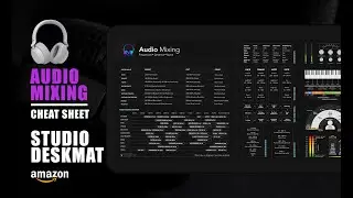 Audio Mixing Cheat Sheet Deskmat 🎛️ Frequency • Dynamics • Space Reference for Every Studio!